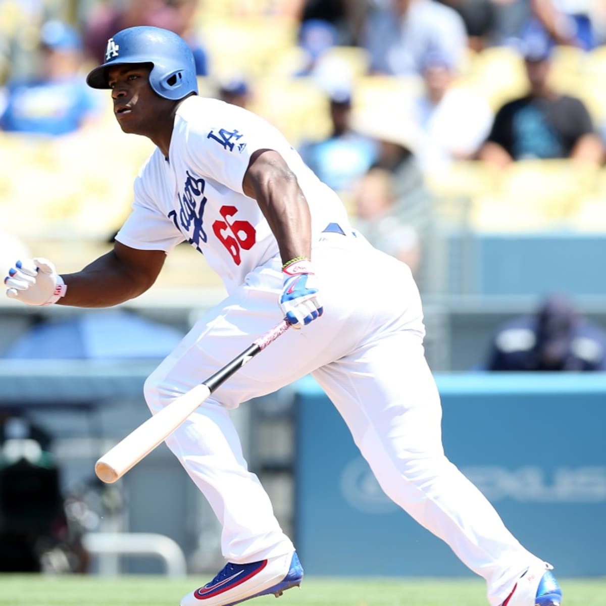 Yasiel Puig demoted from the Los Angeles Dodgers to the minor leagues 