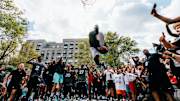 Basketball Stars Surprise Kids from Children’s Aid and Baby Dunk in West Harlem