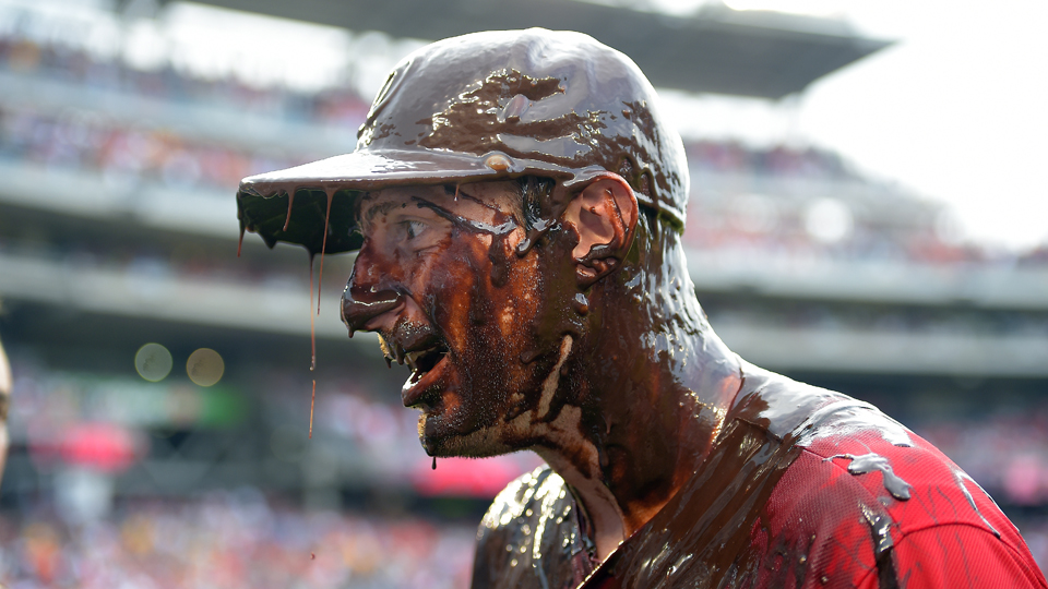 Washington Nationals done with chocolate syrup ...